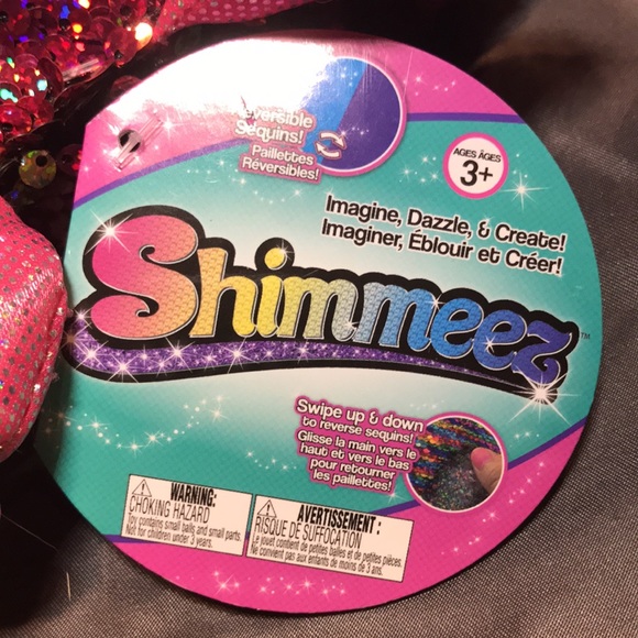 Shimmeez reversible pink and gold sequence plushy - Picture 2 of 5